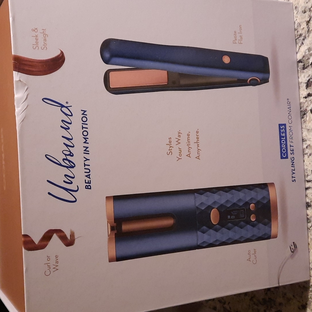 Conair unbound beauty in motion flat iron and auto curler